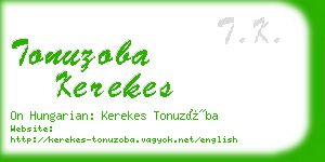 tonuzoba kerekes business card